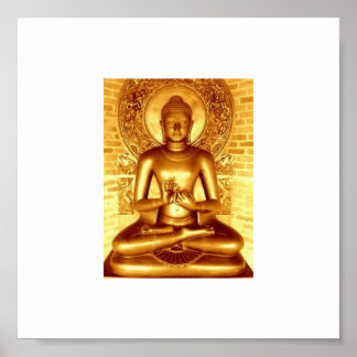 Gold Buddha Poster