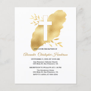 Gold/BUDGET/Tauf Einladung. Flyer