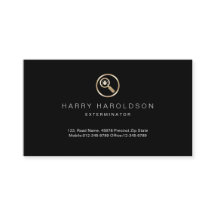 Gold Bug Icon Zuhause Exterminator Business Card