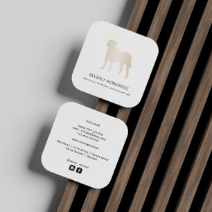 Gold Bullmastiff Dog Walker Trainer Welpensitter Quadratische Visitenkarte