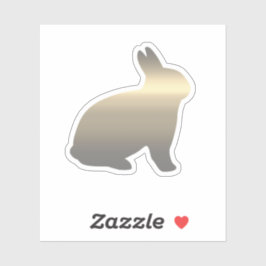 Gold Bunny Aufkleber