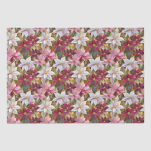 Gold Burgund Bronze Pink Red White Poinsettia Seidenpapier