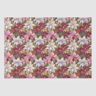 Gold Burgund Bronze Pink Red White Poinsettia Seidenpapier