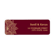 Gold Burgundy Mehendi Henna Indian Wedding