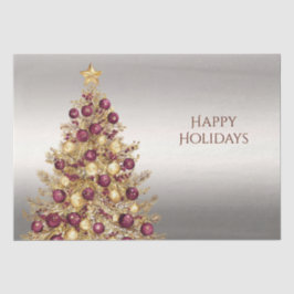 Gold Burgundy Weihnachtsbaum Holiday Tissue Paper Seidenpapier