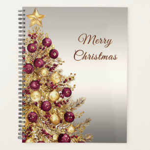 Gold Burgundy Weihnachtsbaum Weihnachtsplaner Planer