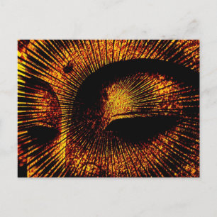 Gold Burst Buddha Postcard Postkarte