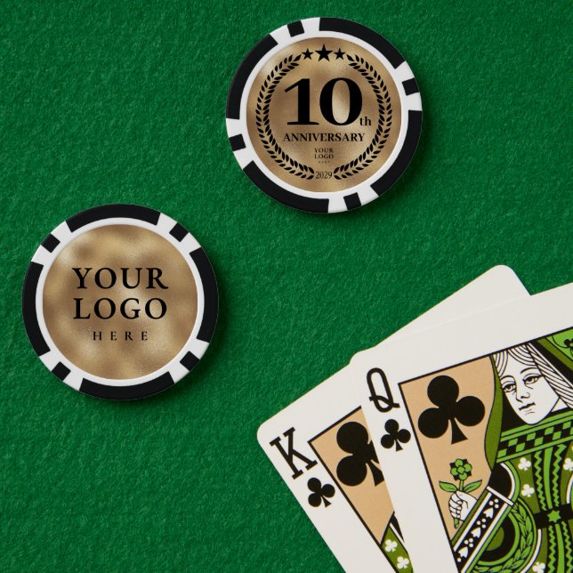 Gold Business 10. Jubiläum Pokerchips (Pokertisch (doppelt))