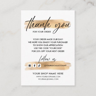 Gold Business DANK SIE HABEN SCHWIERIGKEITEN UND L Begleitkarte