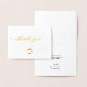 Gold Business Kundenempfehlung Vielen Dank Folienkarte