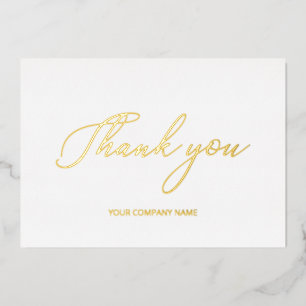 Gold Business Logo Danke Paket Einlegekarte Folieneinladung