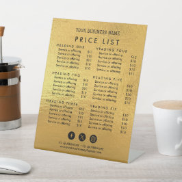 GOLD Business Services - Preisliste scannen zu zah Sockelschild