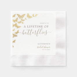 Gold Butterfly Boho Chic Brautparty Custom Serviette
