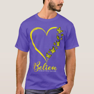 Gold Butterfly glaubt Krebsbewusstsein bei Kindern T-Shirt