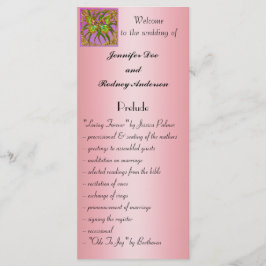 Gold Butterfly Wedding Program Rack Card Programm