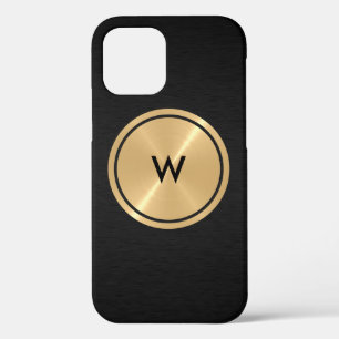 Gold Button und Black Stainless Steel Metal Case-Mate iPhone Hülle