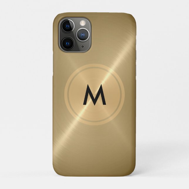 Gold Button und Bronze Edelstahlmetall Case-Mate iPhone Hülle (Rückseite)