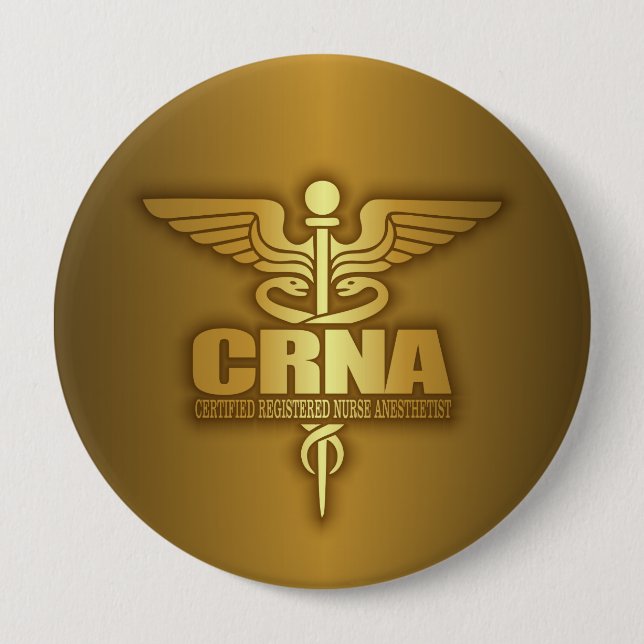 Gold Caduceus (CRNA) Button (Vorderseite)