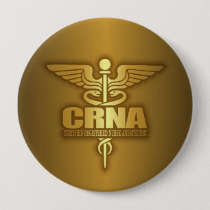 Gold Caduceus (CRNA) Button