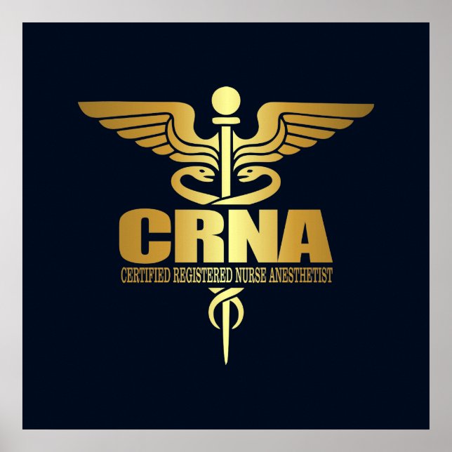 Gold Caduceus (CRNA) Poster (Vorne)