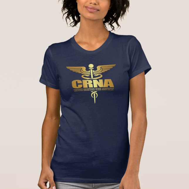 Gold Caduceus (CRNA) T-Shirt (Vorderseite)