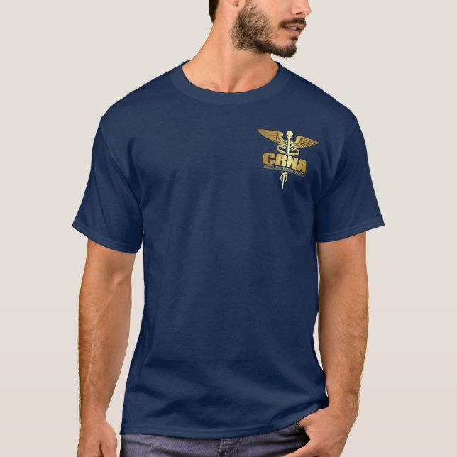 Gold Caduceus (CRNA) T-Shirt (Vorderseite)