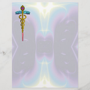 GOLD CADUCEUS MEDIZINISCHES SYMBOL