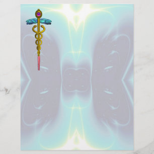 GOLD CADUCEUS MEDIZINISCHES SYMBOL