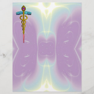 GOLD CADUCEUS MEDIZINISCHES SYMBOL