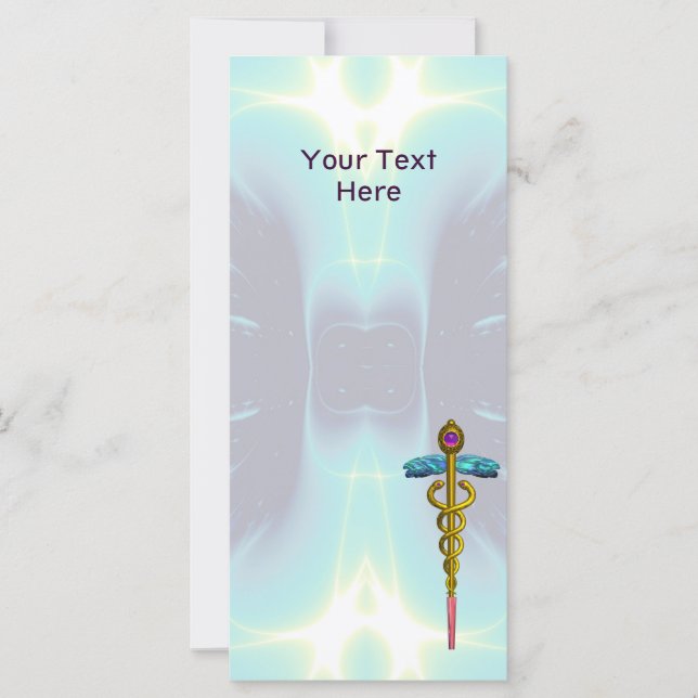 GOLD CADUCEUS MEDIZINISCHES SYMBOL (Vorderseite)