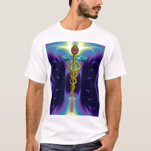 GOLD CADUCEUS MEDIZINISCHES SYMBOL T-Shirt
