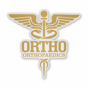 Gold Caduceus (ORTHO) Aufkleber