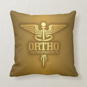 Gold Caduceus (ORTHO) Kissen