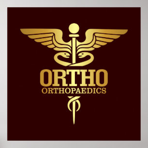 Gold Caduceus (ORTHO) Poster