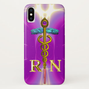 GOLD CADUCEUS REGISTRIERTES NURSE SYMBOL Pink Fuch Case-Mate iPhone Hülle