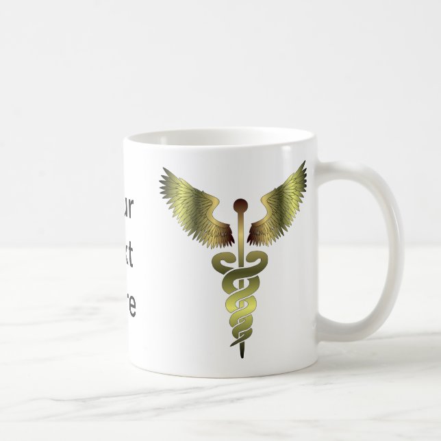 Gold-Caduceus-Symbol Tasse (Rechts)