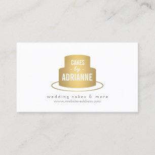 Gold Cake Logo I für Bäckerei, Café, Koch Visitenkarte