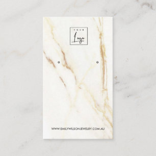 GOLD CALACATTA MARBLE STUDIE EARRING DISPLAD KARTE