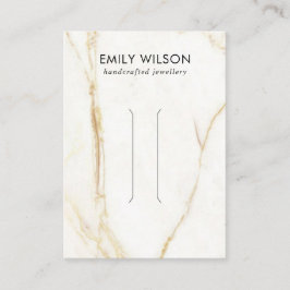 GOLD CALACATTA MARBLE TEXTURE HAARE CLIP-ANZEIGE VISITENKARTE