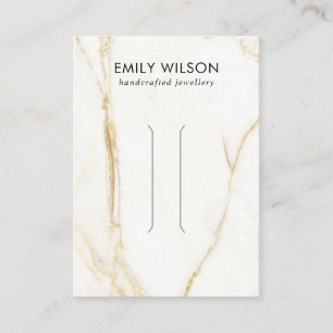 GOLD CALACATTA MARBLE TEXTURE HAARE CLIP-ANZEIGE VISITENKARTE