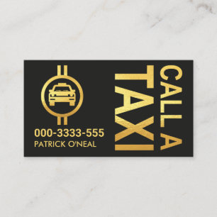 Gold-CALL-Treiber für TAXI-Cab Visitenkarte