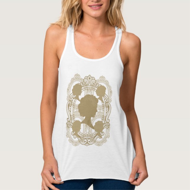 Gold Cameo Ladys Racerback Top (Vorderseite)