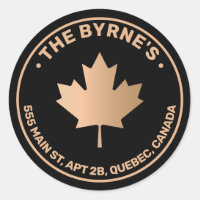 Gold Canadian Maple Leaf-Adresse