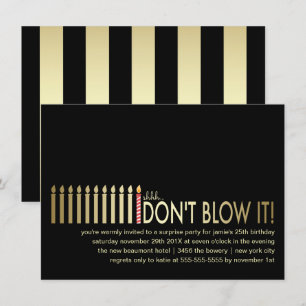 Gold Candles Überraschung Geburtstagsparty Einladu Einladung