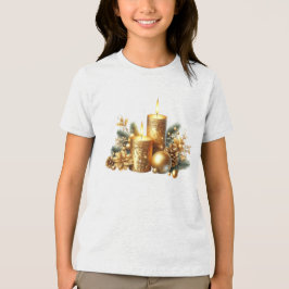 Gold Candles Weihnachtsfeiertag T - Shirt