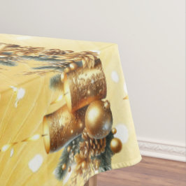 Gold Candles Weihnachtsfest Tischtuch Tischdecke