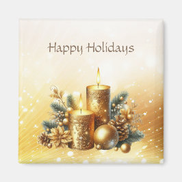 Gold Candles Weihnachtsmagnet Magnet