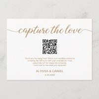 Gold Capture the Liebe QR Code Hochzeit Foto Aktie