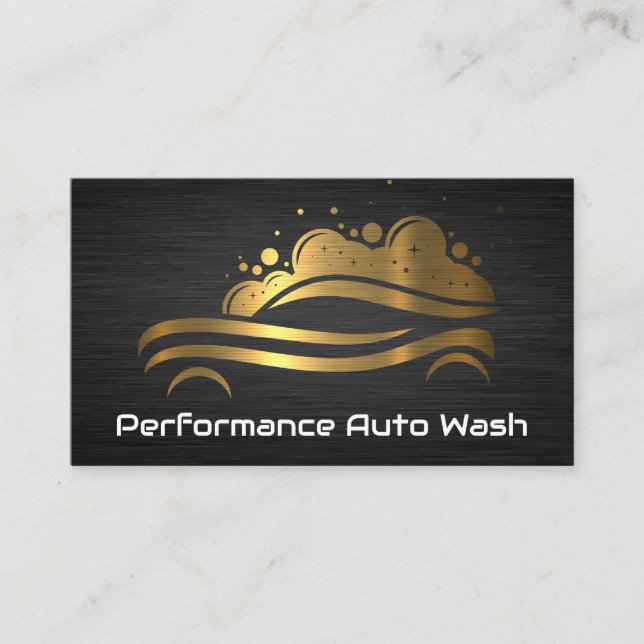 Gold Car Auto Wash and Detection Visitenkarte (Vorderseite)