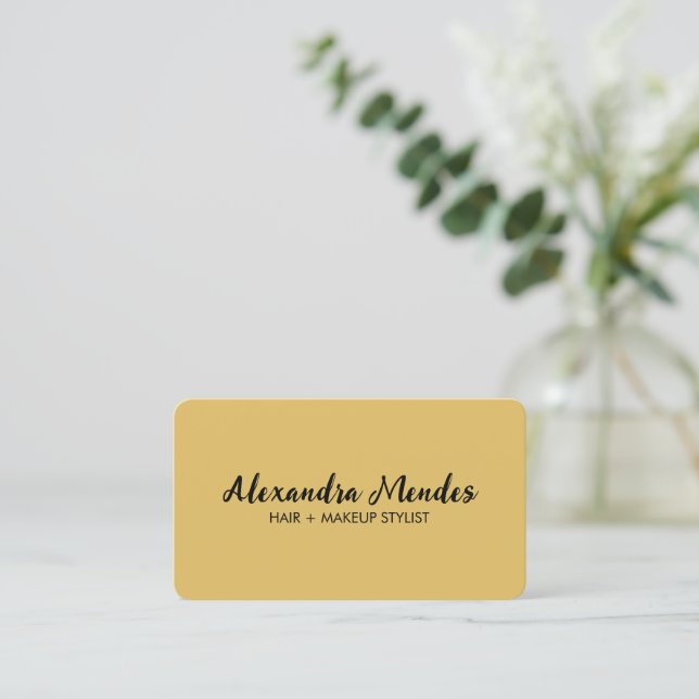 Gold Card Girly Luxury Stilvoll Visitenkarte (Stehend Vorderseite)